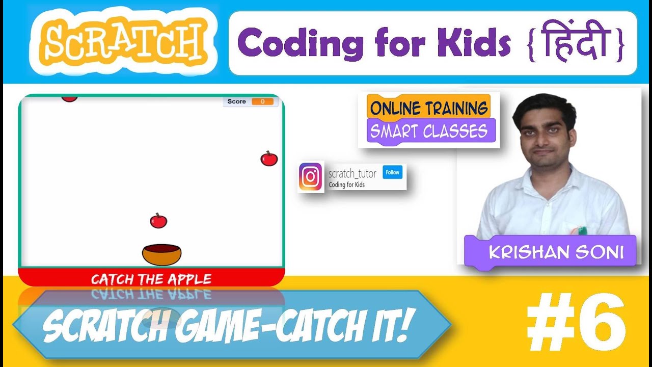 Coding for Kids | [Day 6] - Game (Catch the Apple) | Scratch Coding for ...