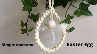 Macrame Easter Egg | Simple and Easy Macrame | size 10 x 6 cm