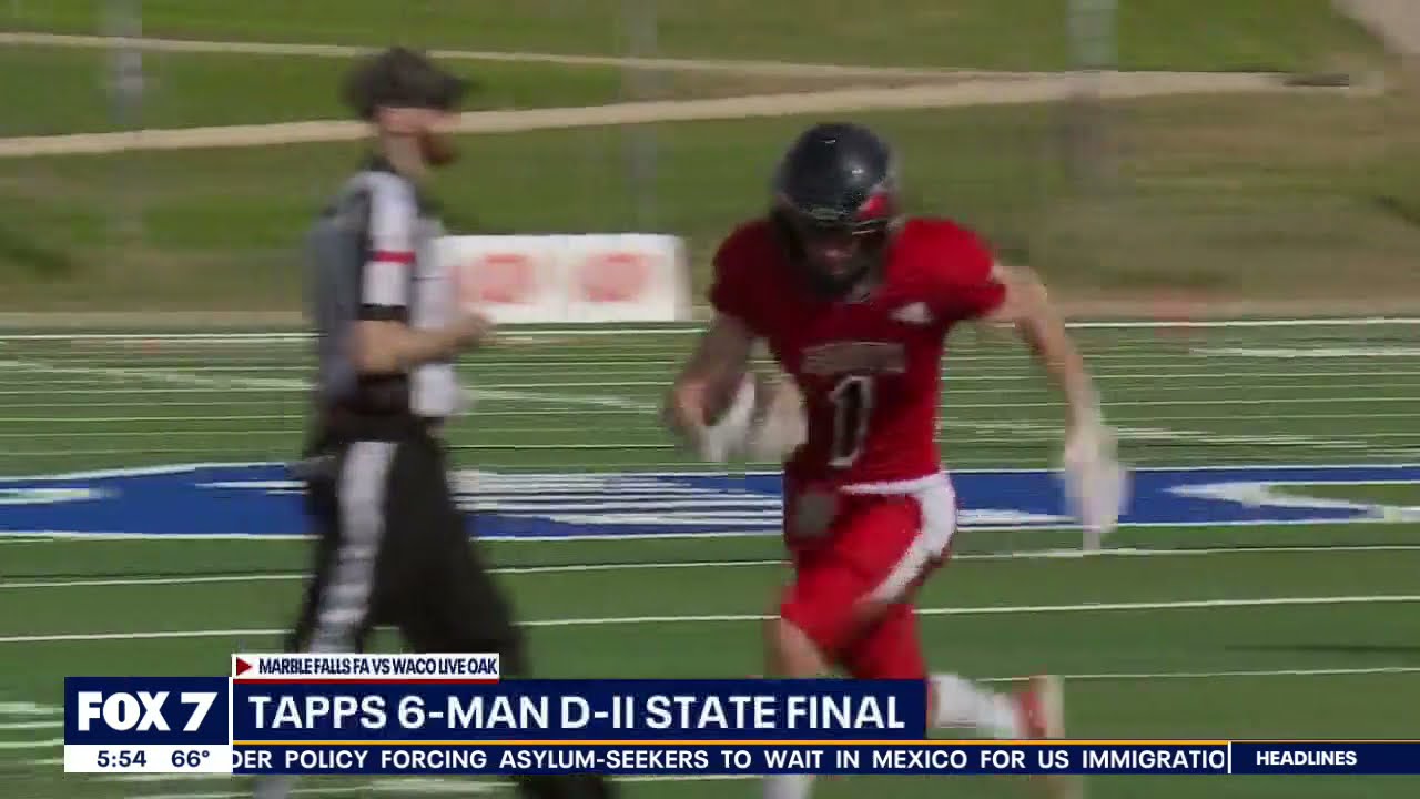 Marble Falls Faith Academy in TAPPS 6Man DII State Final FOX 7
