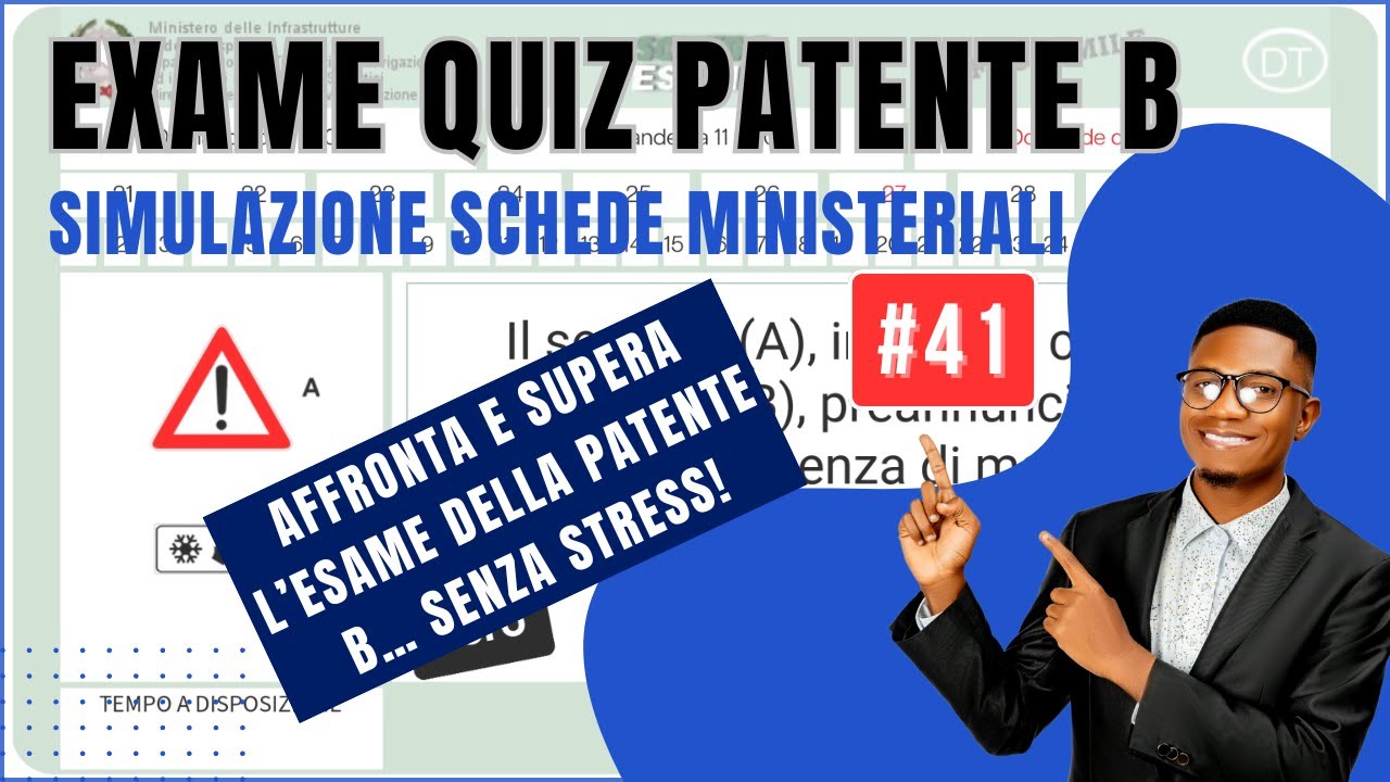 EXAME QUIZ PATENTE B _ SIMULAZIONE SCHEDE MINISTERIALI #41