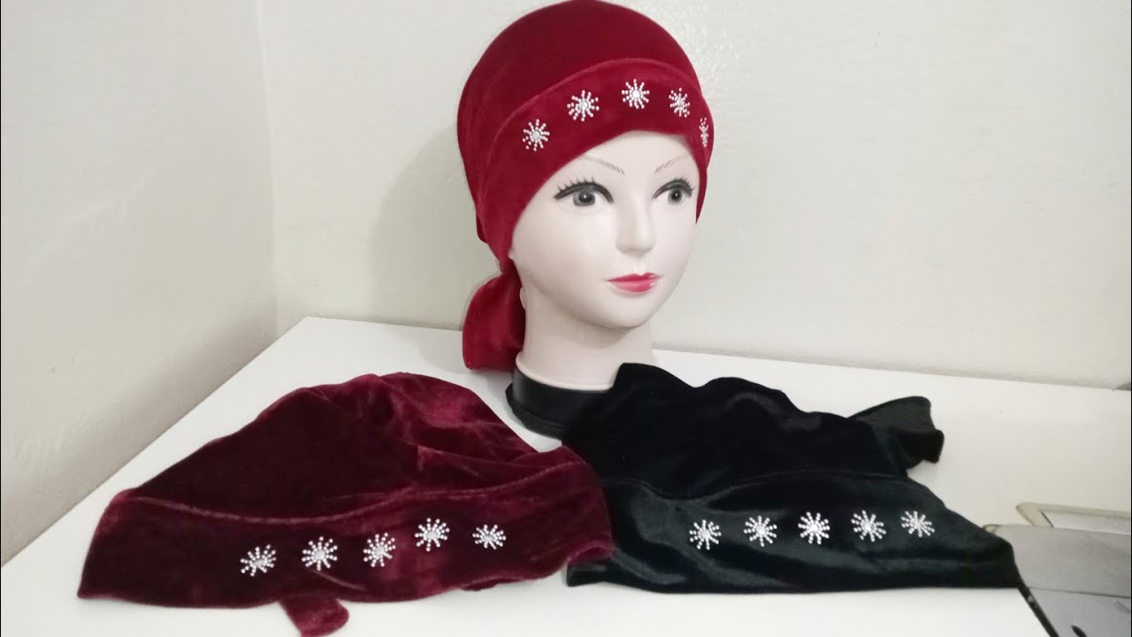 #بونيات -من بقايا قماش القطيفة مشروع رائع#مشروع شتوي-رائع