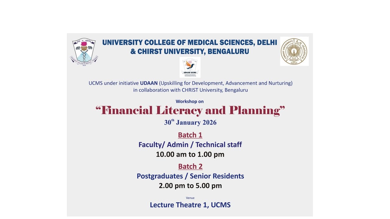 Workshop on Financial Literacy and Planning.