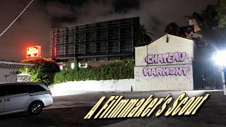 Outside the Chateau Marmont at Midnight (A Filmmaker’s Location Scout on Sunset Blvd)