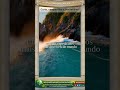 Cachoeira horizontal: o oceano flui de lado 🌊➡️ #Cachoeira #Natureza #Oceano