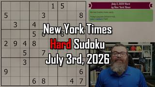 NYT Hard Sudoku Walkthrough | July 3, 2026 screenshot 4