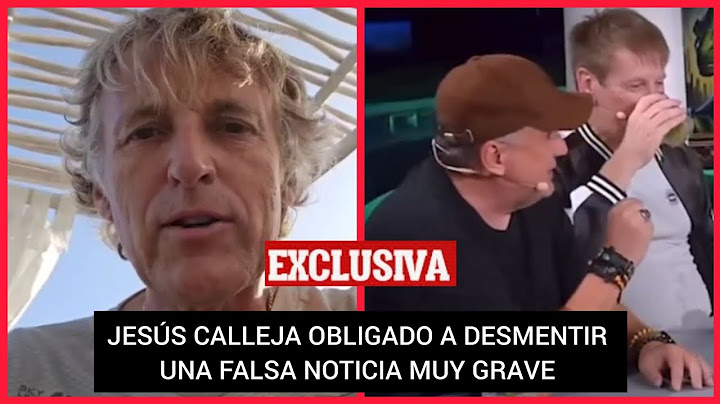 ❤️ JESÚS CALLEJA NO DA CRÉDITO A LA FALSA INFORMACIÓN QUE LE LLEGA POR REDES SOCIALES