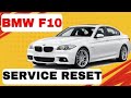 How to Reset Service Indicators on BMW F10 (Oil, Brake Pads, Brake Fluid, Inspection)