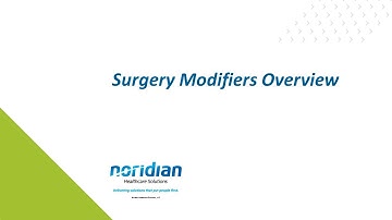 Surgery Modifiers Overview