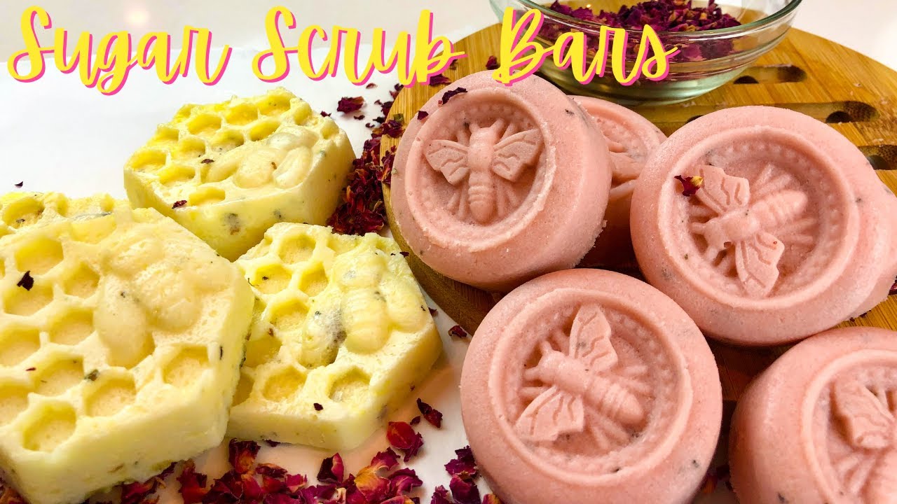 HOW to MAKE SUGAR SCRUB SOAP BARS | EXFOLIATE, CLEANSE & MOISTURIZE DRY SKIN