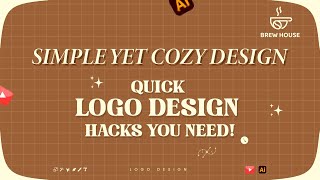 Brew House Coffee Logo Design In Adobe Illustrator  Caf Branding Tutorial Step By Step Hd