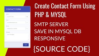 How to create a PHP & Mysql Contact form  Create Working PHP & Mysql Contact form