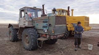 Вспашка зяби. К700А и ХТЗ Т150К Вспашка зяби. К700А и ХТЗ Т150К