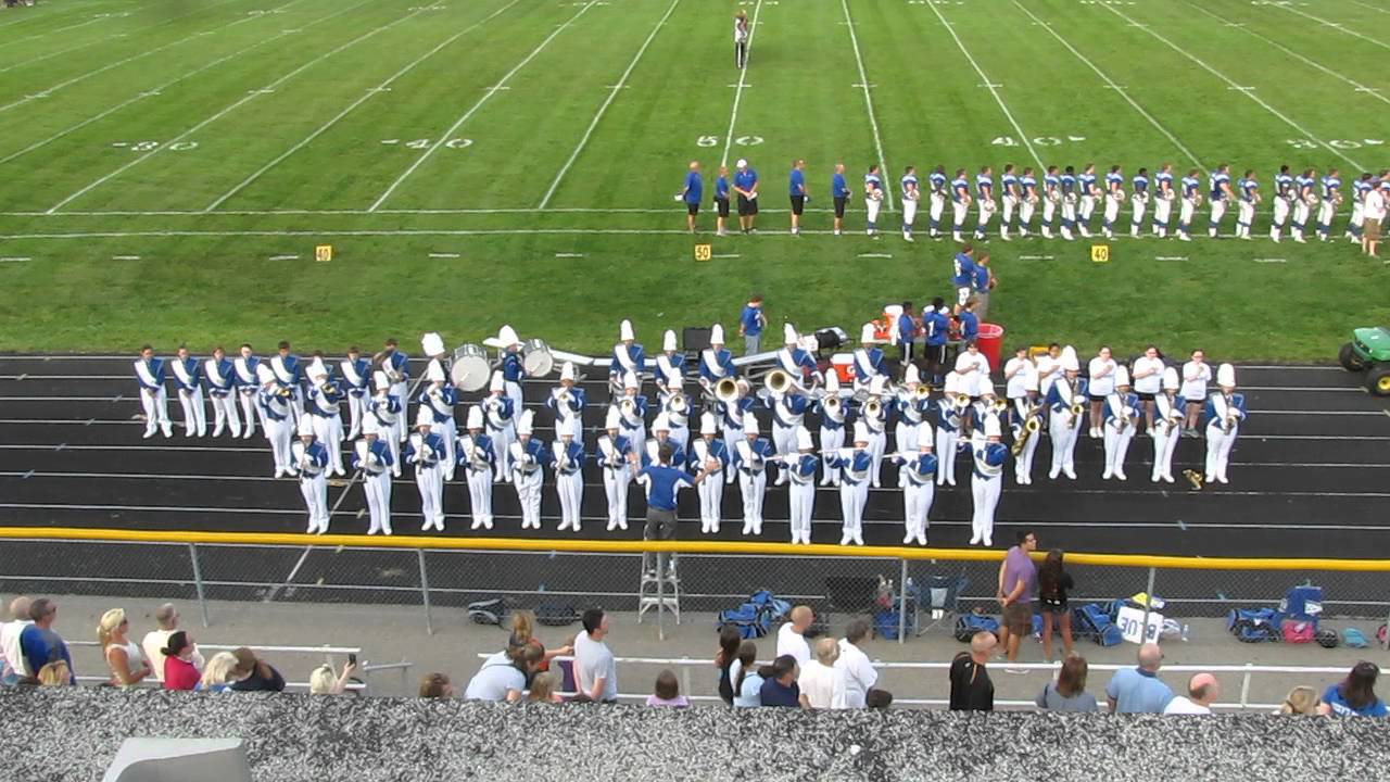 Lamphere High School Marching Band at LHS Football game on 8/29/2013 National Anthem YouTube