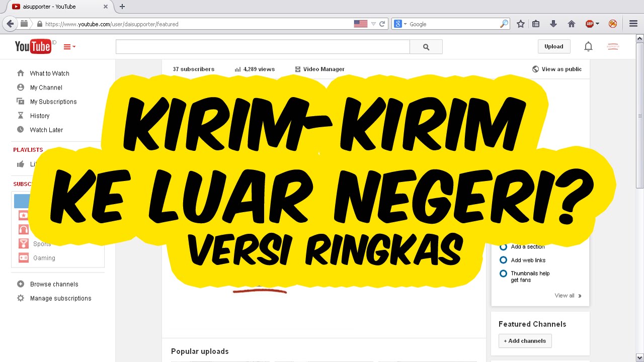 Cara Mengirim Paket Barang Ke Luar Negeri Via Pos Indonesia Youtube