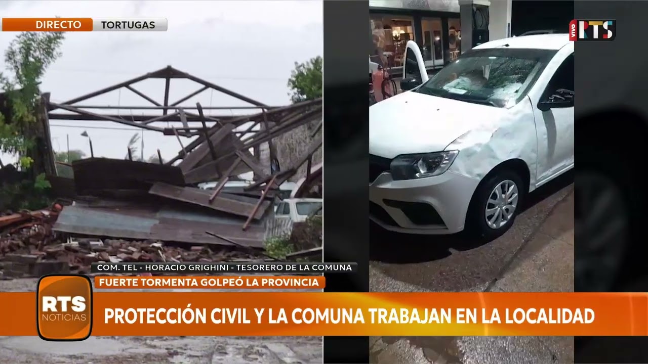 🌪️ FUERTE TEMPORAL EN  LA LOCALIDAD DE TORTUGAS, SANTA FE
