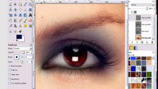 GIMP tutorial, eye shadow