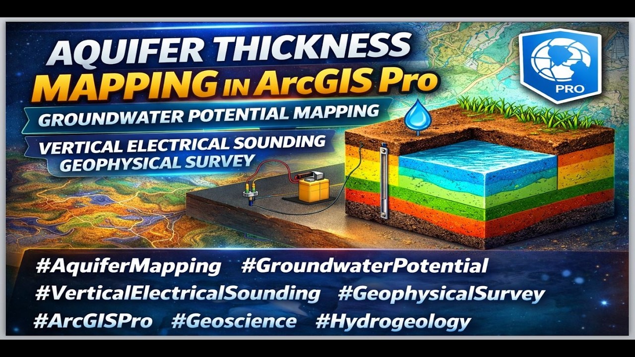 Aquifer Thickness Mapping in ArcGIS Pro: Groundwater Potential Mapping Vertical Electrical Sounding