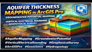رسم خرائط سُمك طبقات المياه الجوفية في برنامج ArcGIS Pro: رسم خرائط إمكانات المياه الجوفية، والمس... screenshot 1
