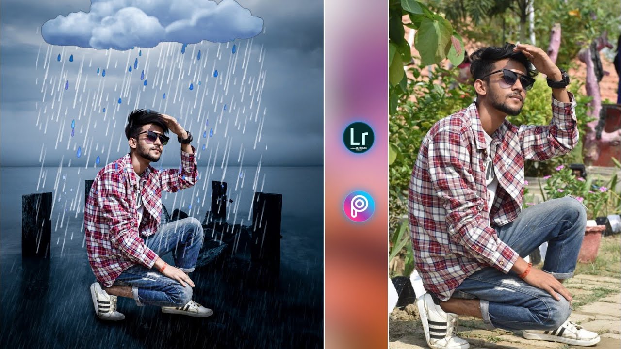 PicsArt Monsoon Season || Rainy Day Photo Editing Tutorial in Lightroom color grading tutorial 2020