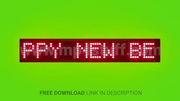 Happy New Beginnings for All Scrolling Red Dot Matrix LED Text Animation on Green Screen Seamless Lo