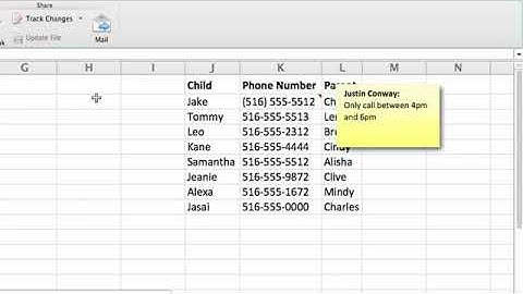 How to Display a Tooltip in Excel
