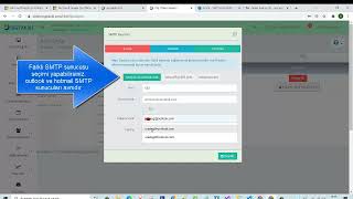hotmail ve outlook için SMTP ayarı