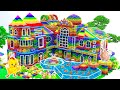 Satisfying - Video  Build Water Park Mansion &amp; Highest Swimming Pool From Magnetic Balls For Pets