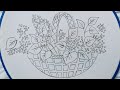 Creative hand stitching - Beautiful embroidery of a basket - Hand embroidery designs