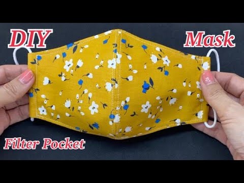 Diy Face Mask With Filter Pocket Create Easy Pattern From Dish Sewing Tutorial | ???????????????????