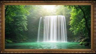 TV panel with waterfall frame