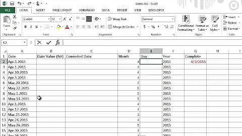 Microsoft Excel - Convert Text to Dates (complex)