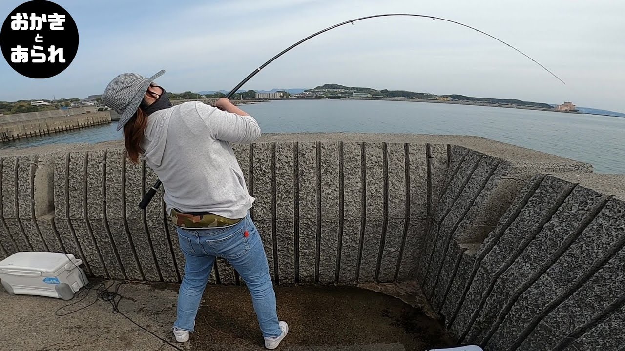 巨大魚との激闘で左手が限界を迎えた日　～堤防からの飲ませ釣り～