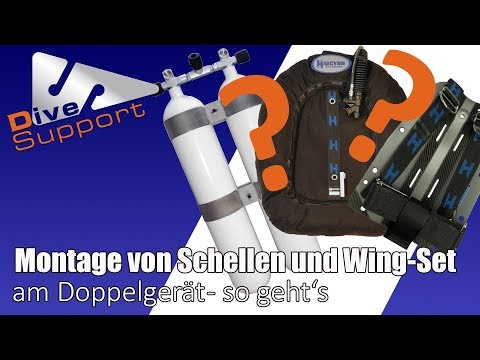 Montage von Schellen und Wing-Set am Doppelgerät - so geht's | DiveSupport