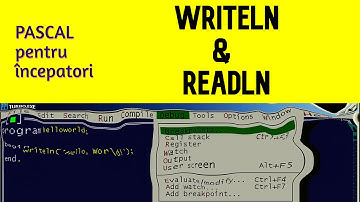 Invatam Pascal 4 - Write si Read ( writeln, readln)