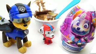 Paw Patrol Surprise Eggs Kinder Surprise Pudding Slime Super Surprise Paw Patrol Dessert