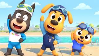 🔴LIVE | Let's Warm Up | Kids Learn Swimming Pool Safety Rules | Cartoon | Sheriff Labrador
