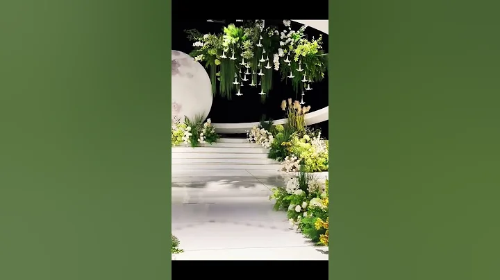 Stage Decoration | Flower Decoration | Green & white theme | wedding stage Decoration  | wedding