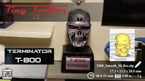 3D Printed T-800 Terminator Head