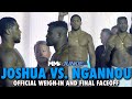 Francis Ngannou Weighs In 20 Pounds Heavier Than Anthony Joshua Before Final Faceoff