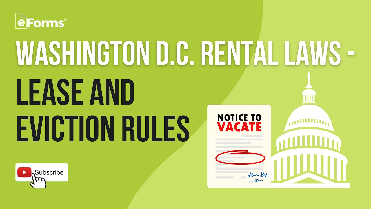 Washington D.C Rental Laws Lease and Eviction Rules YouTube