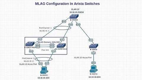 MLAG configuration & Design in Arista Switches|example with Peer link group|MLAG domainID Interface