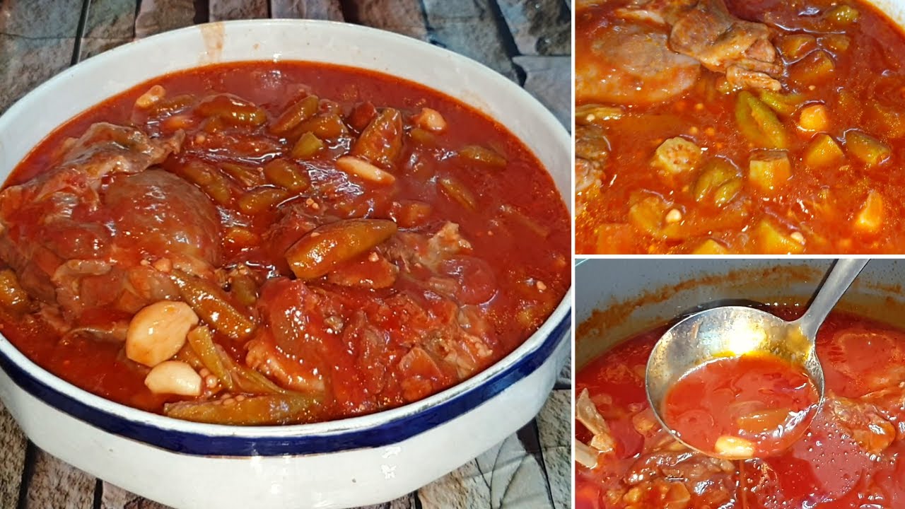 مرق البامية العراقية على اصولها