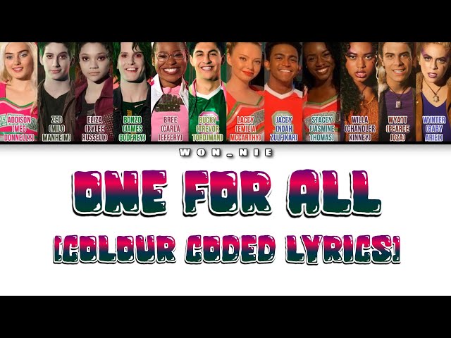 One For All By ZOMBIES 2 (Colour Coded Lyrics) class=