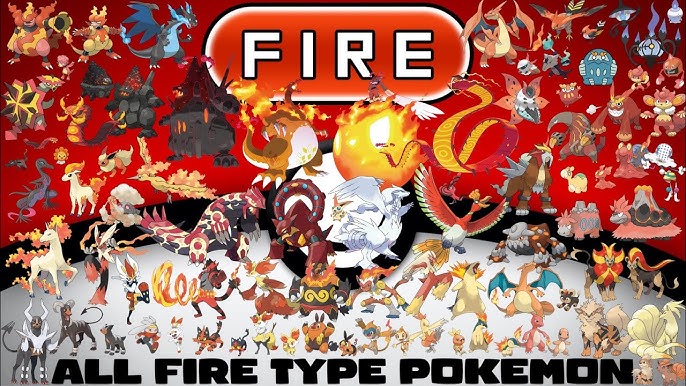 ◓ Pokémon do tipo Fogo — Fire type