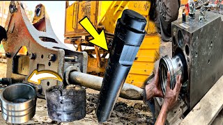 Doosan Excavator Jack Hammer And Bushing Replacement || Restoration Excavator Jack Hammer ||