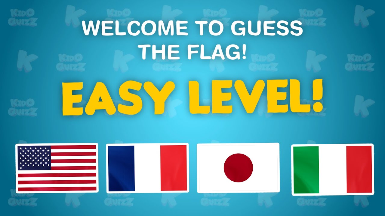 Guess the Flag Quiz – 40 EASY Flags for Kids!