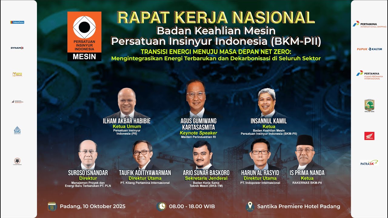 Rapat Kerja Nasional Badan Keahlian Mesin Persatuan Insinyur Indonesia ...