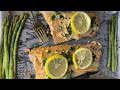 Keto Garlic Butter Salmon &amp; Asparagus! Perfect for Date Night!