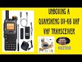Unboxing a QUANSHENG UV-K6 UHF/VHF Transceiver  and SI4732 chip module.