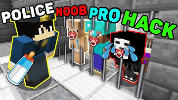 Minecraft NOOB vs PRO vs HACKER vs POLICE : BABY RUN AWAY FROM PRISON?  MINECRAFT ANIMATION